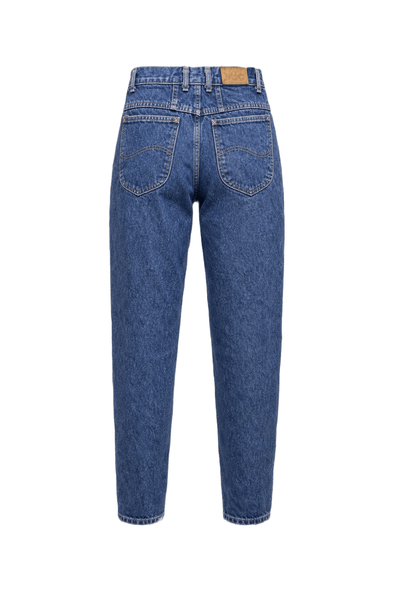 1990s Blue Cotton Jeans - Back View