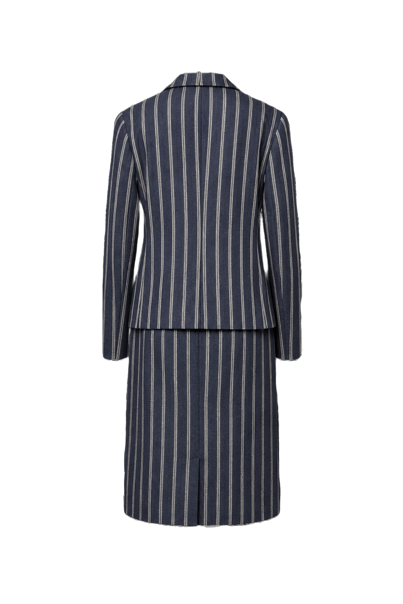 1980s Navy Blue Cotton Set - Back View