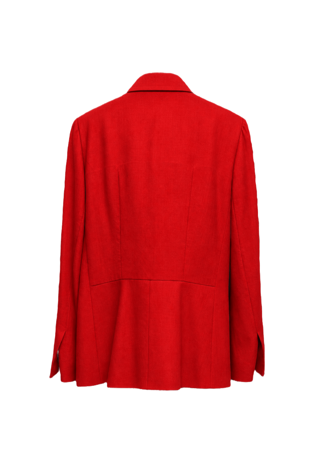 1980s Red Wool Blend Blazer - Back View