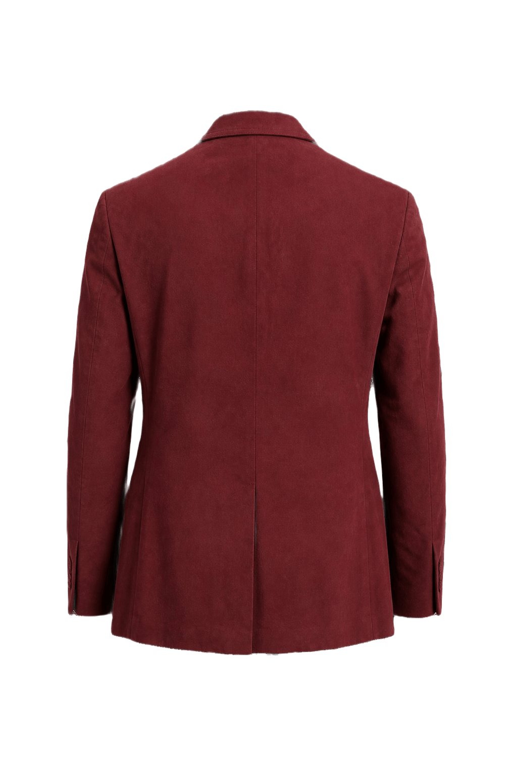 1970s Burgundy Wool Blazer - Back View