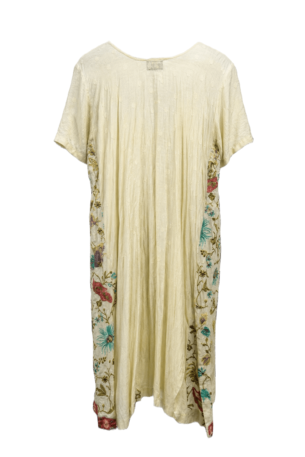 1980s Cream Silk Dress - Back View
