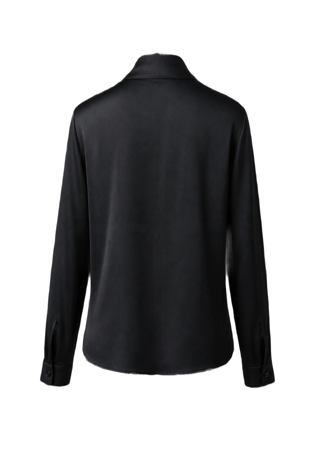 1990s Black Velvet Blouse - Back View