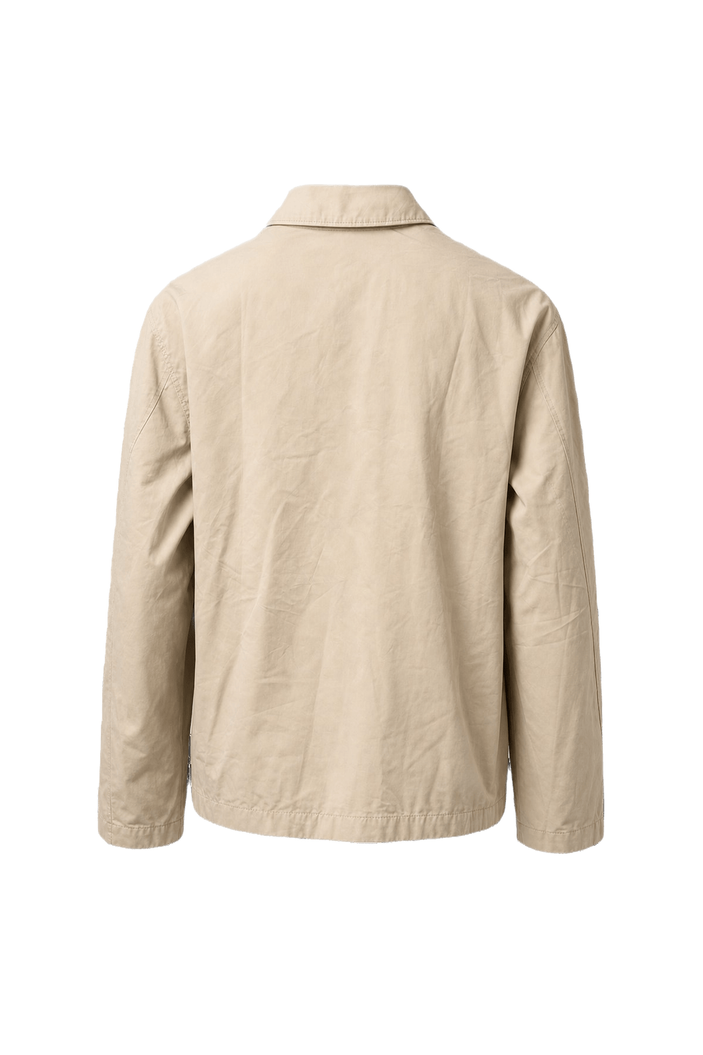 1990s Beige Cotton Blend Jacket - Back View