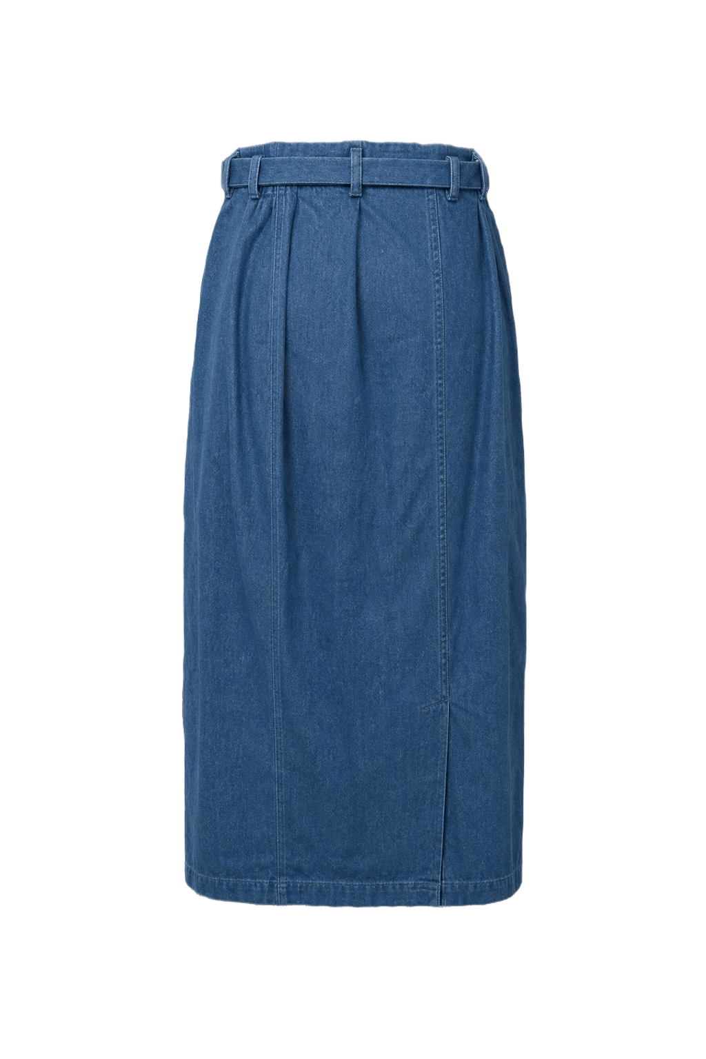 1980s Blue Cotton Skirt - Back View
