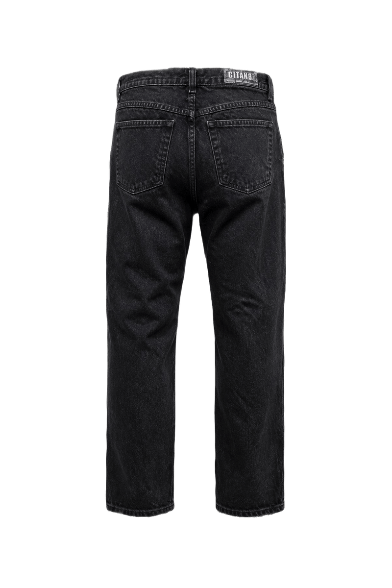 1990s Black Denim Jeans - Back View