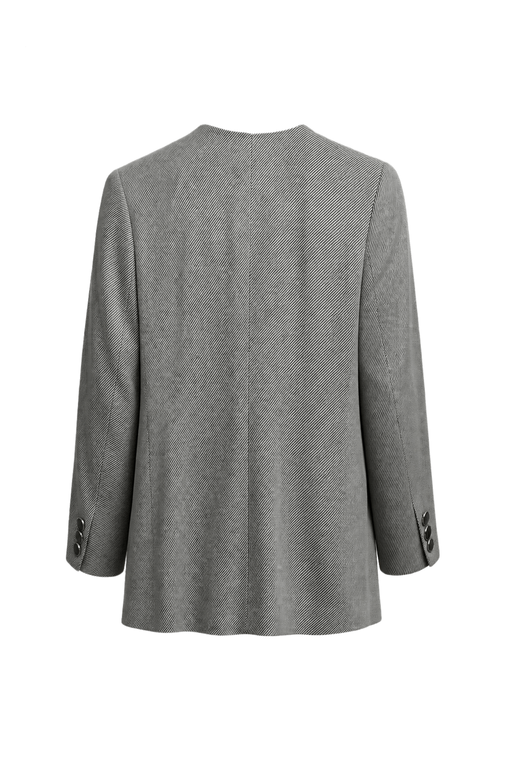 1990s Grey Wool Blazer - Back View