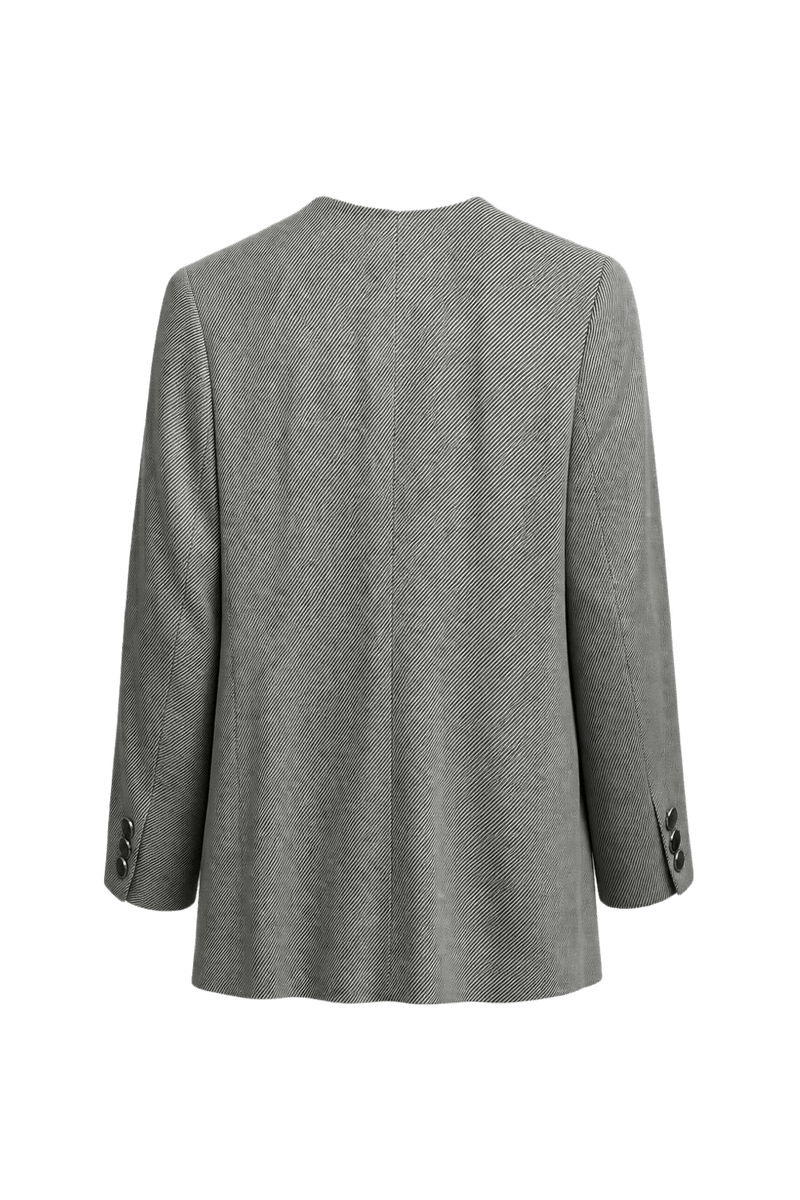 1990s Grey Wool Blazer - Back View