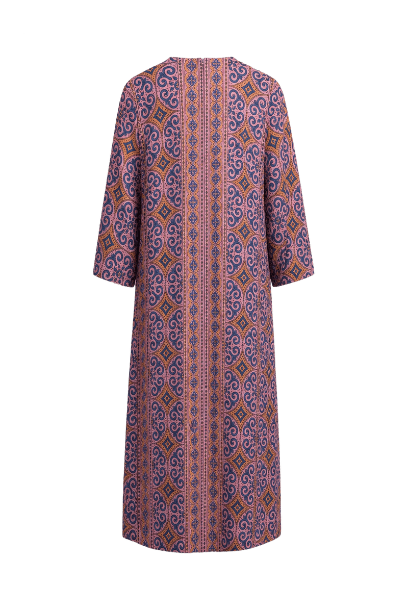 1970s Pink Cotton Dress - Back View