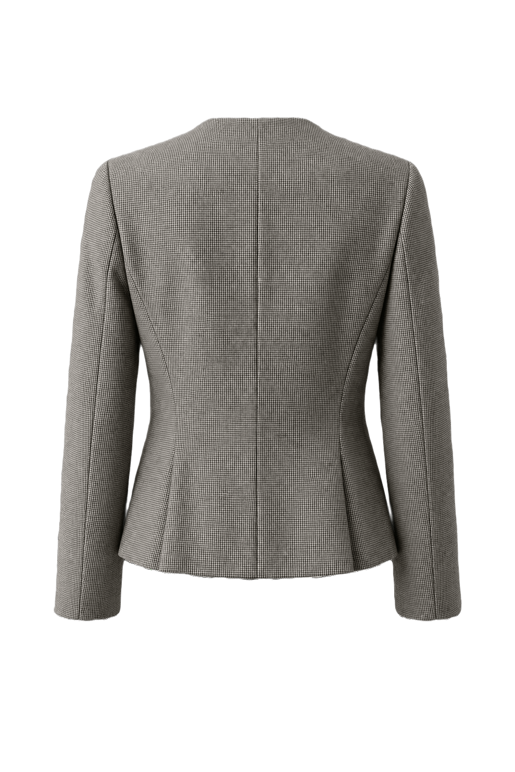 1970s Grey Wool Blend Blazer - Back View