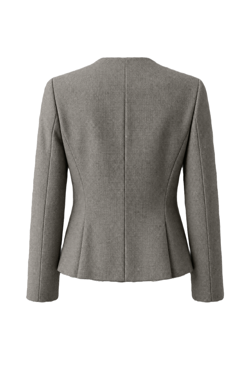 1970s Grey Wool Blend Blazer - Back View