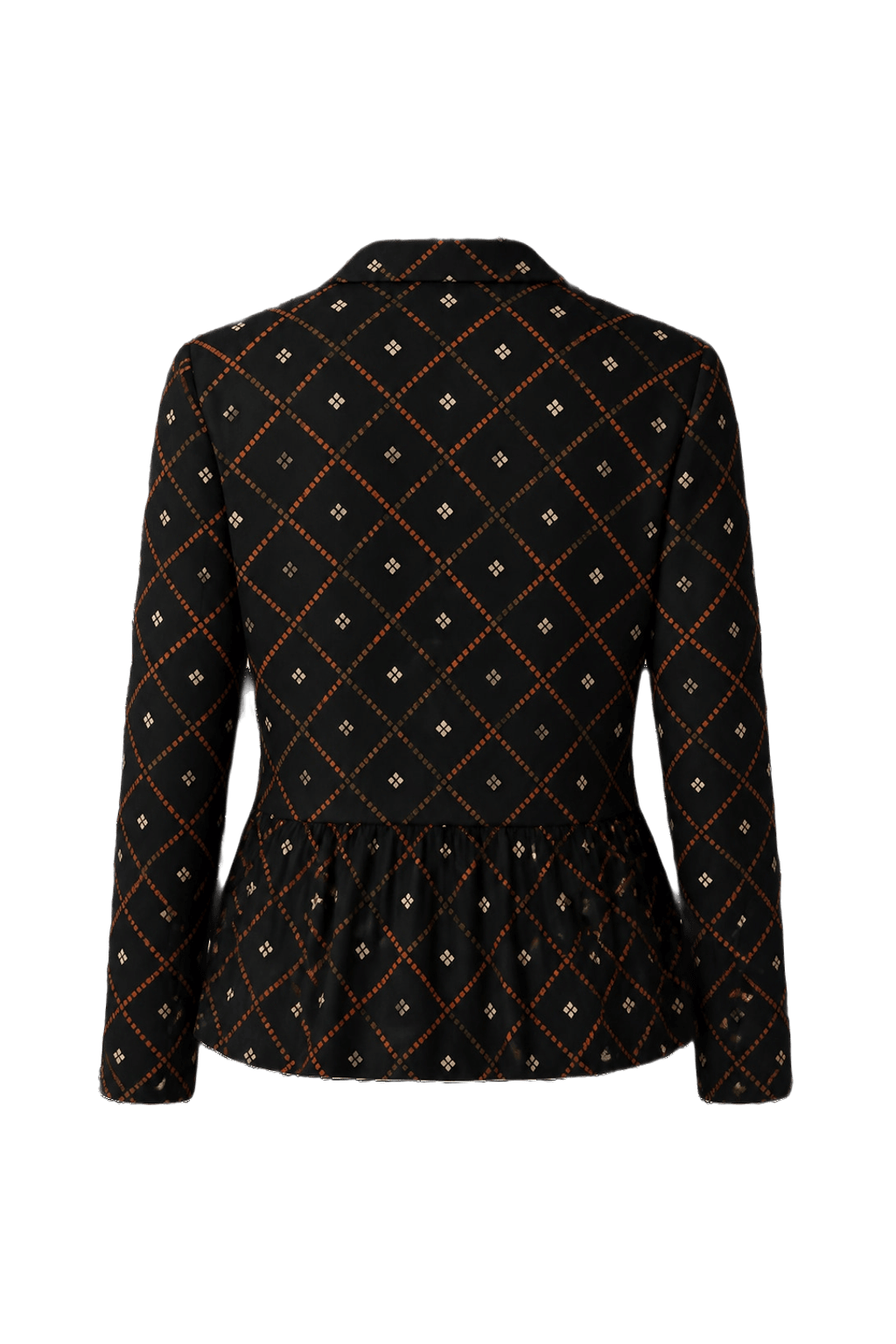 1970s Black Wool Blend Blazer - Back View