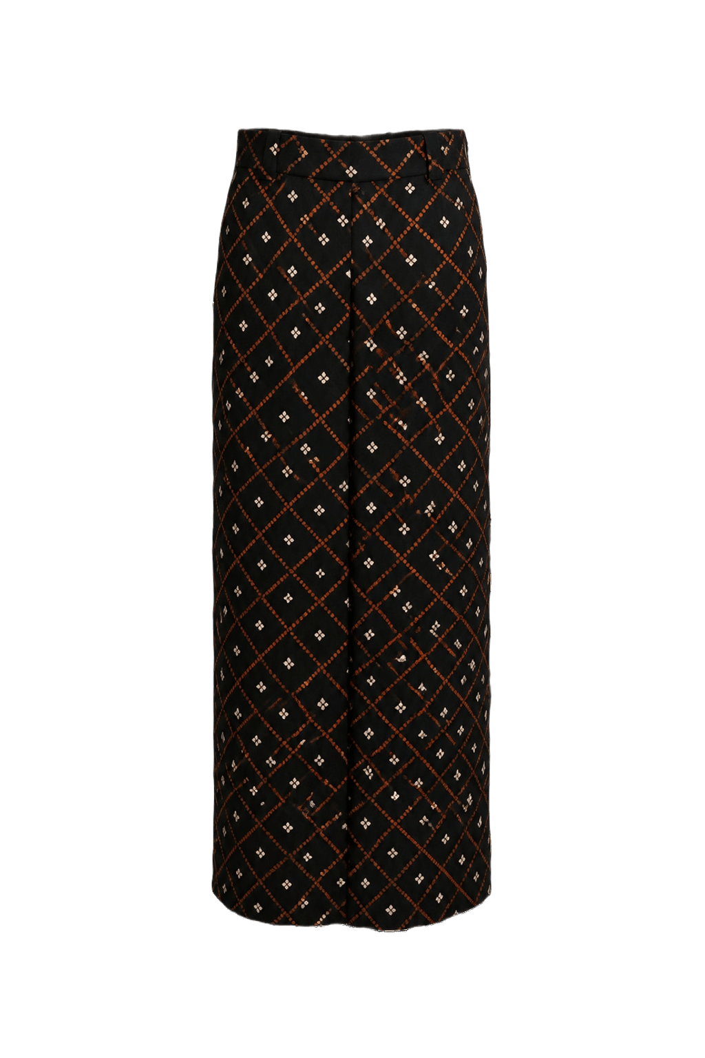 1970s Black Wool Blend Skirt - Back View