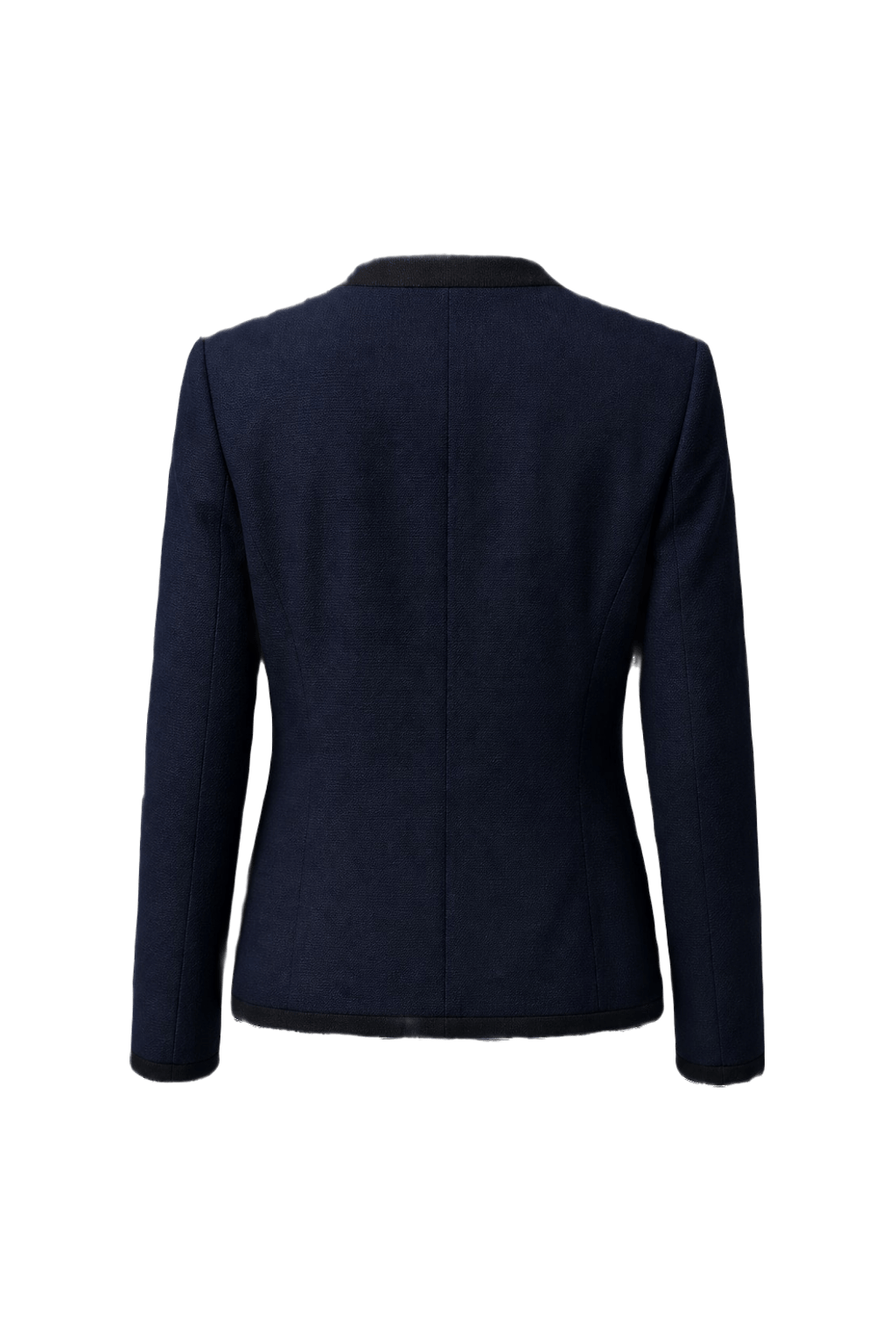 1990s Navy Blue Wool Blend Jacket - Back View