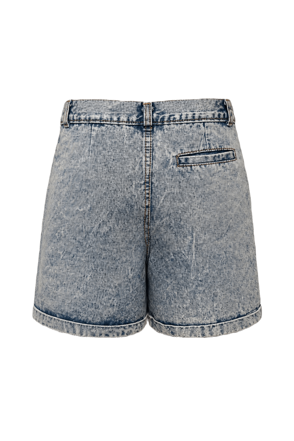 1980s Light Blue Denim Shorts - Back View