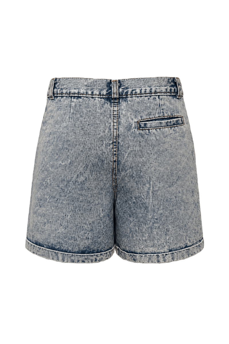 1980s Light Blue Denim Shorts - Back View