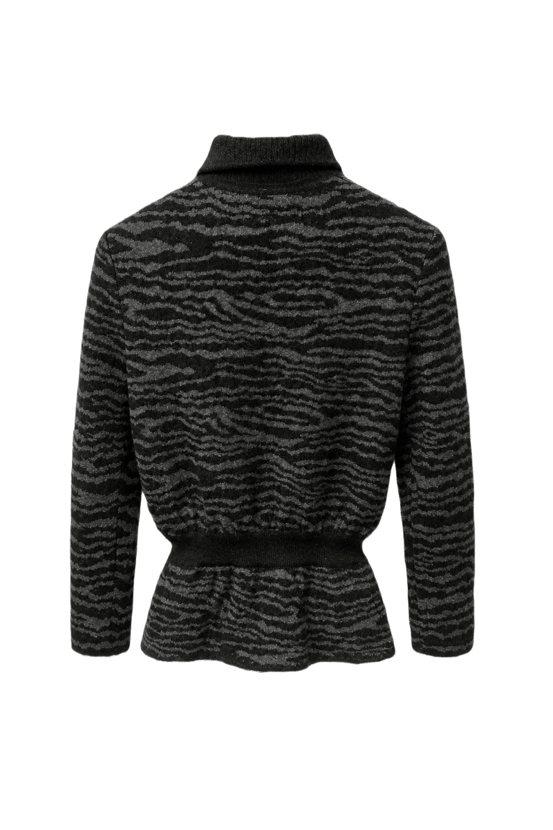 1990s Grey Wool Blend Sweater - Back View