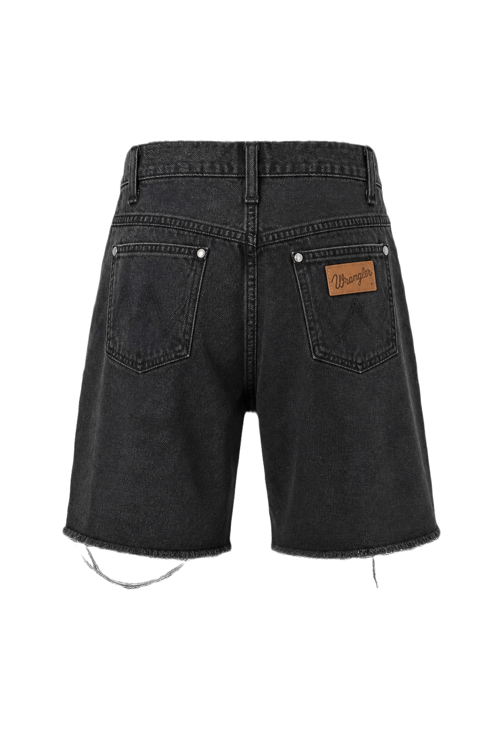 1990s Black Denim Shorts - Back View