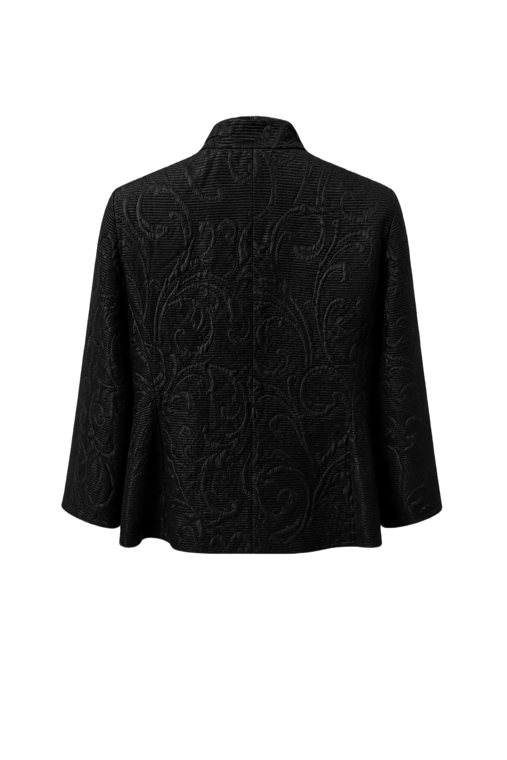 1980s Black Wool Blend Blazer - Back View