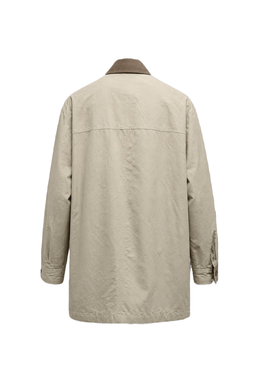 1980s Beige Cotton Blend Jacket - Back View