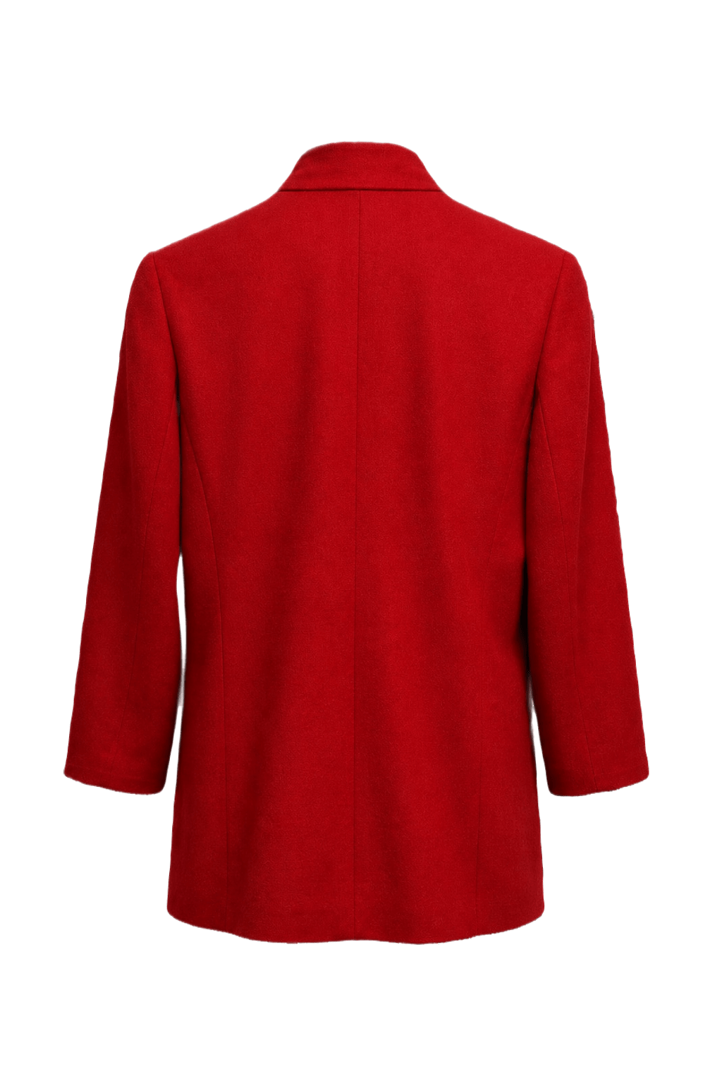 1980s Red Wool Blend Jacket - Back View