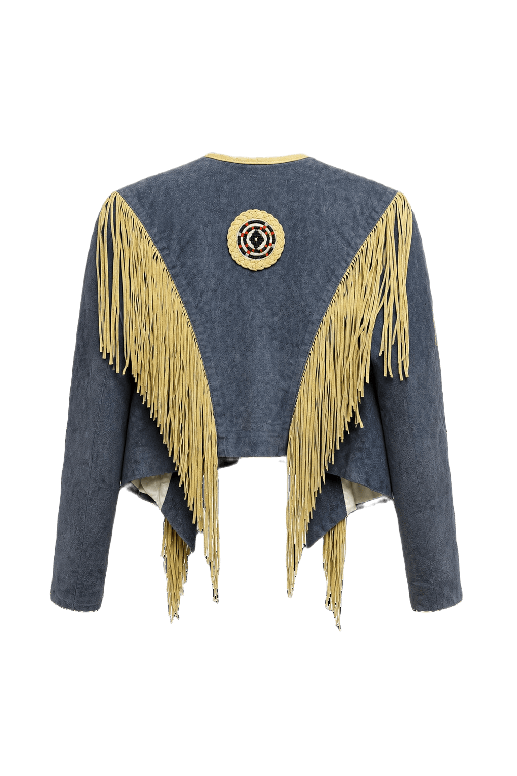1970s Blue Suede Jacket - Back View