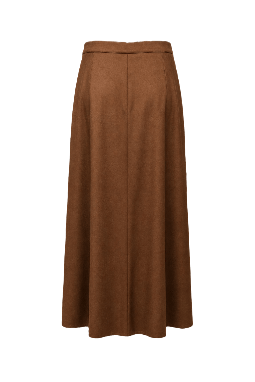 1990s Brown Cotton Blend Skirt - Back View