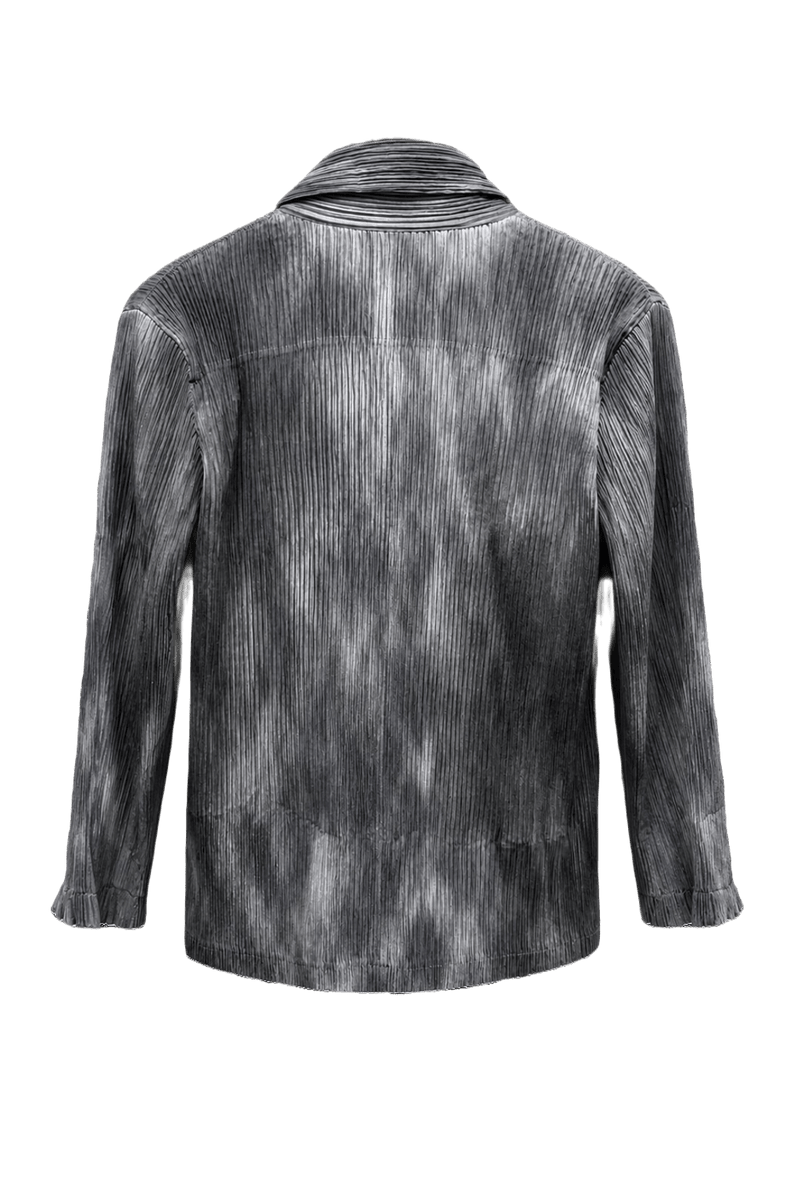 1990s Grey Synthetic Blend Jacket - Back View