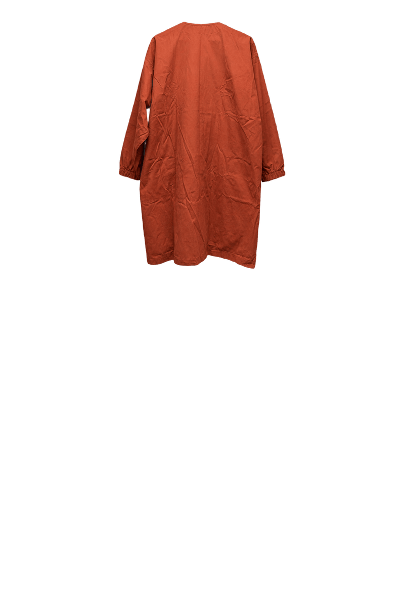 1990s Rust Cotton Coat - Back View