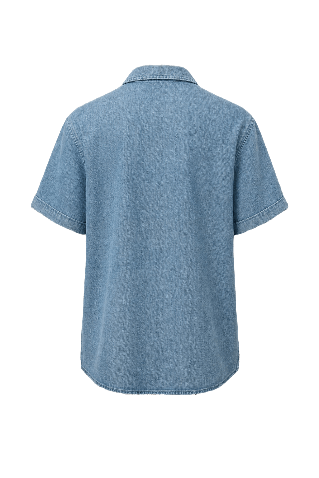 1970s Light Blue Denim Shirt - Back View