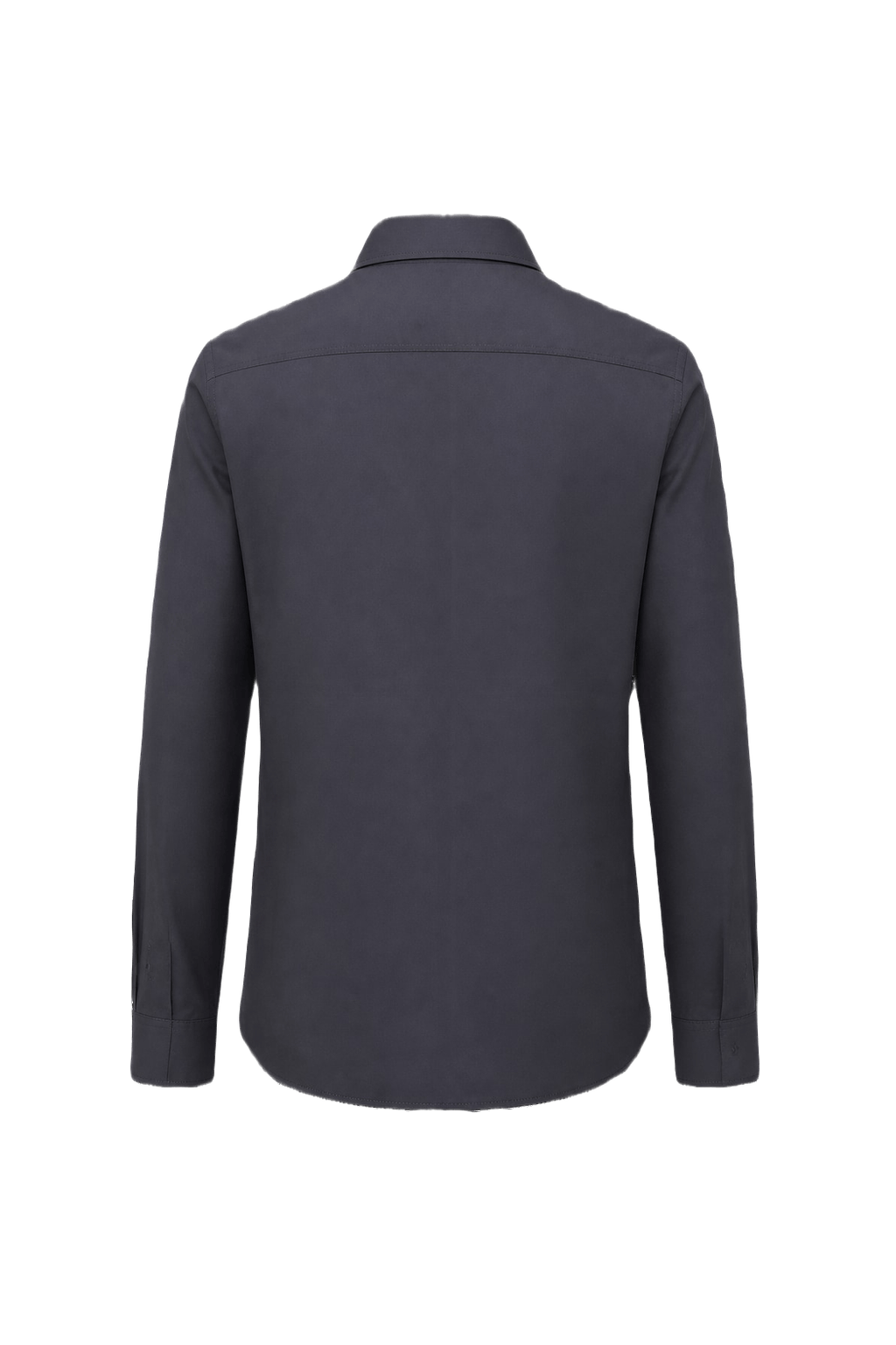 1970s Dark Grey Cotton Shirt - Back View