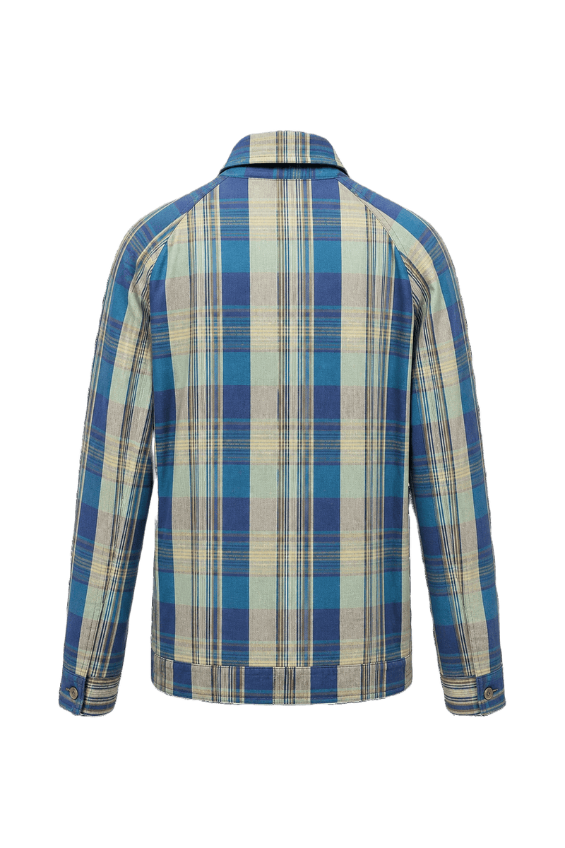 1980s Blue Cotton Blend Jacket - Back View