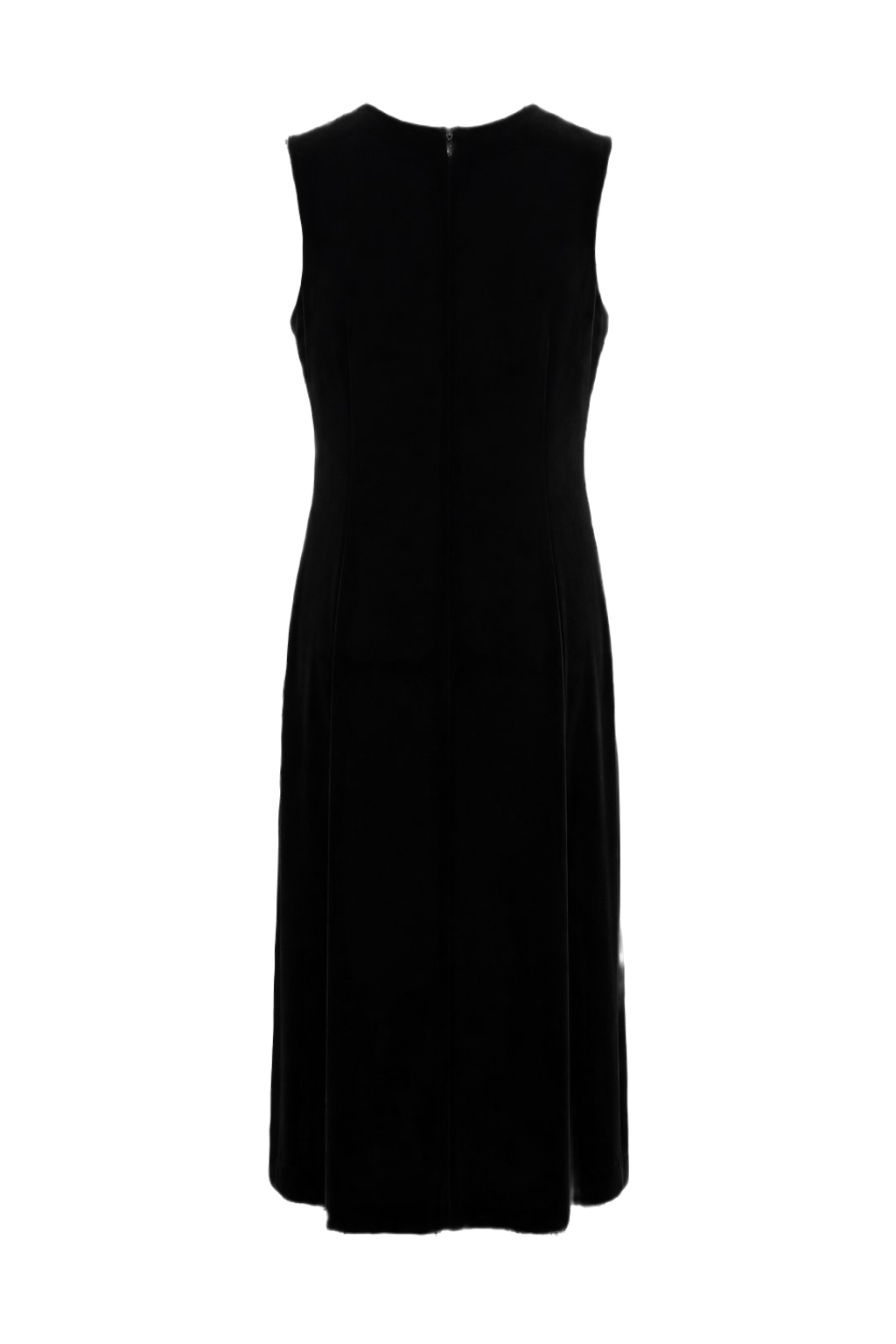 1960s Black Velvet Dress - Back View