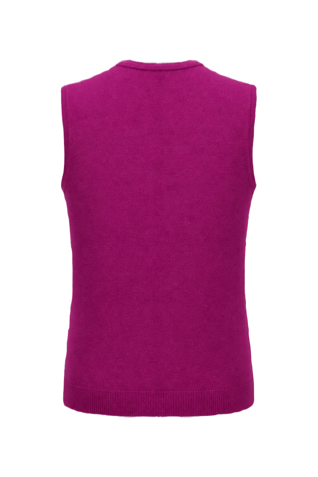 1960s Magenta Cotton Blend Sleeveless Top - Back View