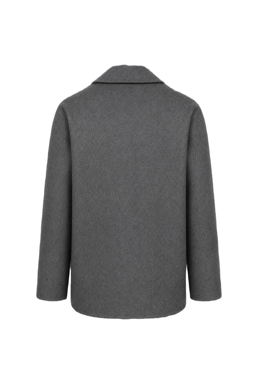 1970s Charcoal Grey Wool Blend Jacket - Back View