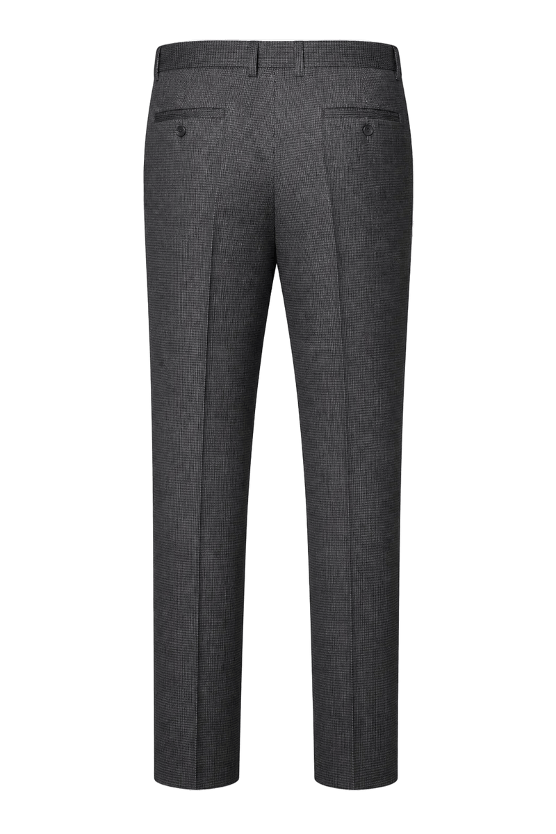 1980s Charcoal Grey Wool Blend Trousers - Back View