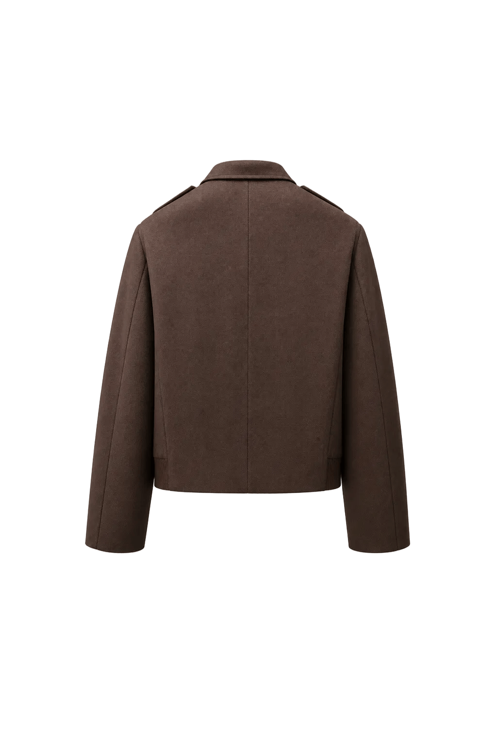 Unknown Brown Wool Blend Jacket - Back View
