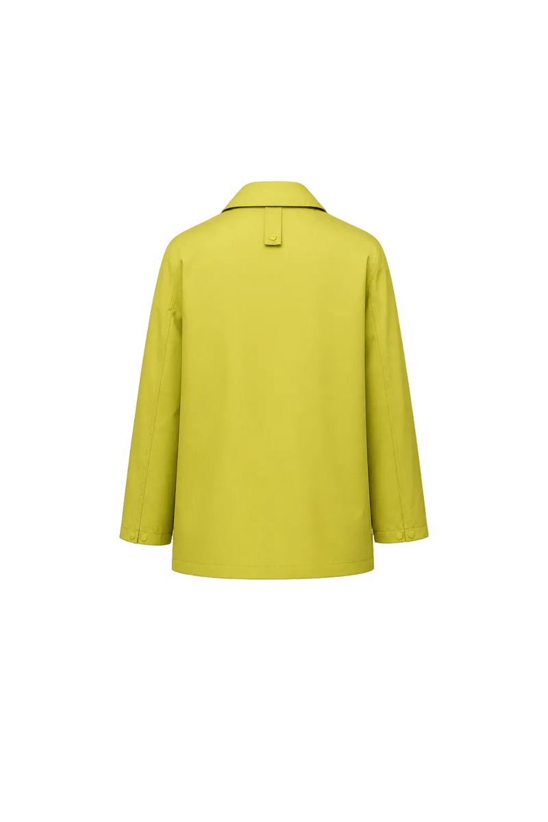 1990s Lime Green Nylon Jacket - Back View