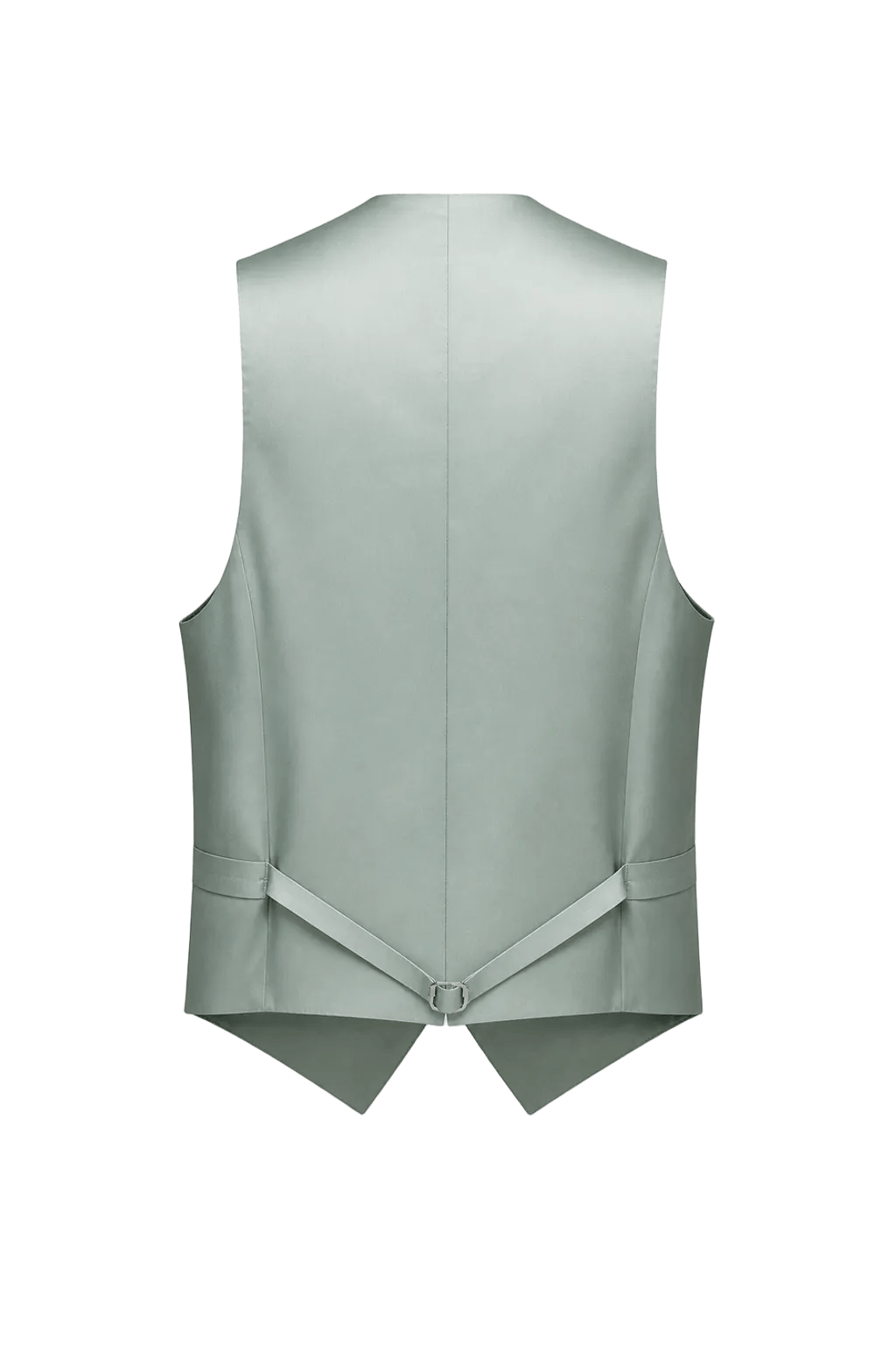 1970s Charcoal Grey Wool Blend Vest - Back View