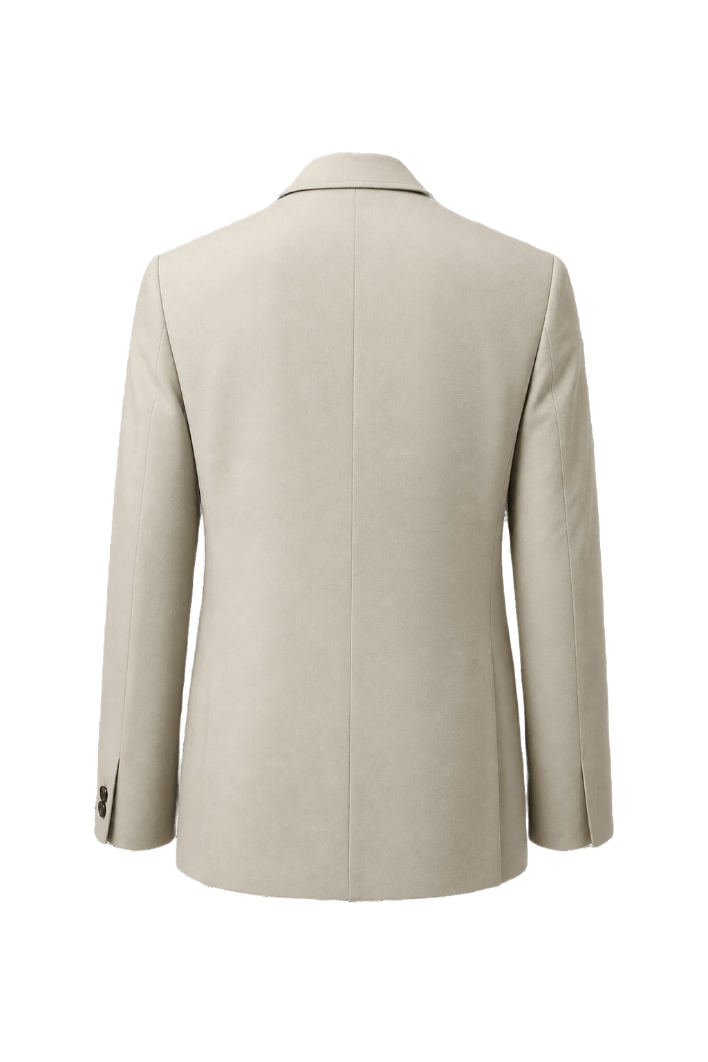1980s Beige Cotton Blazer - Back View