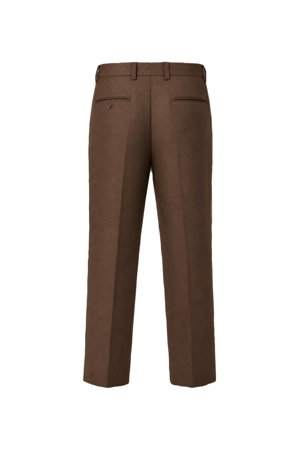 1990s Brown Wool Blend Trousers - Back View