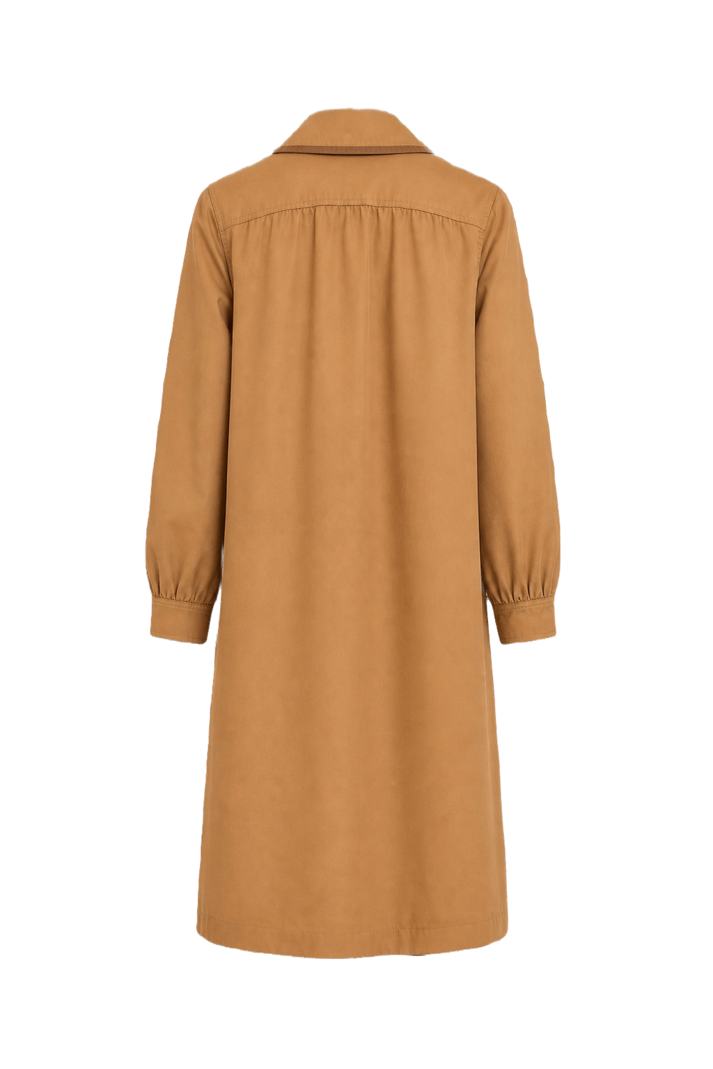 1970s Camel Cotton Coat - Back View