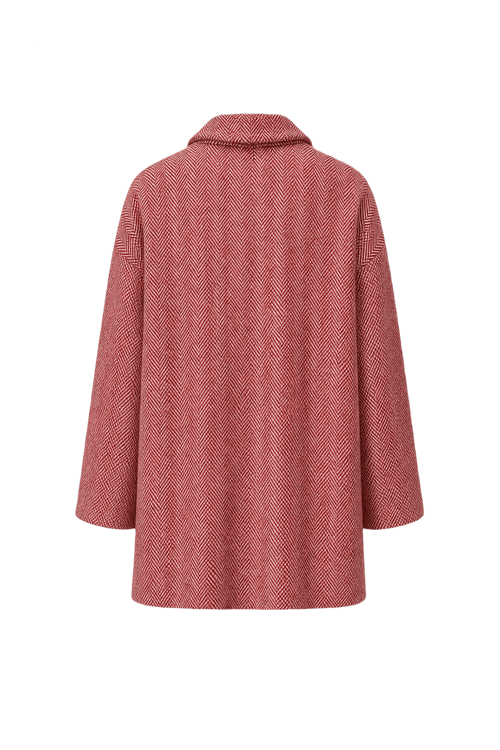 1990s Red Wool Coat - Back View