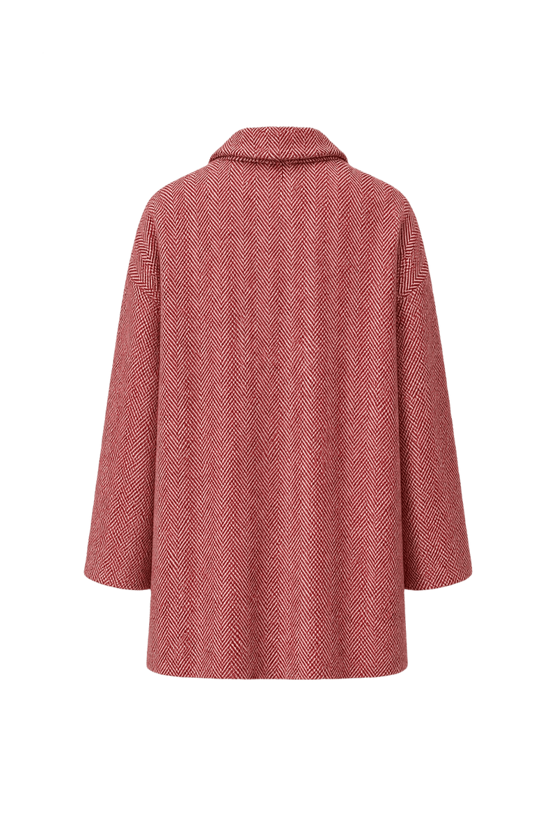 1990s Red Wool Coat - Back View