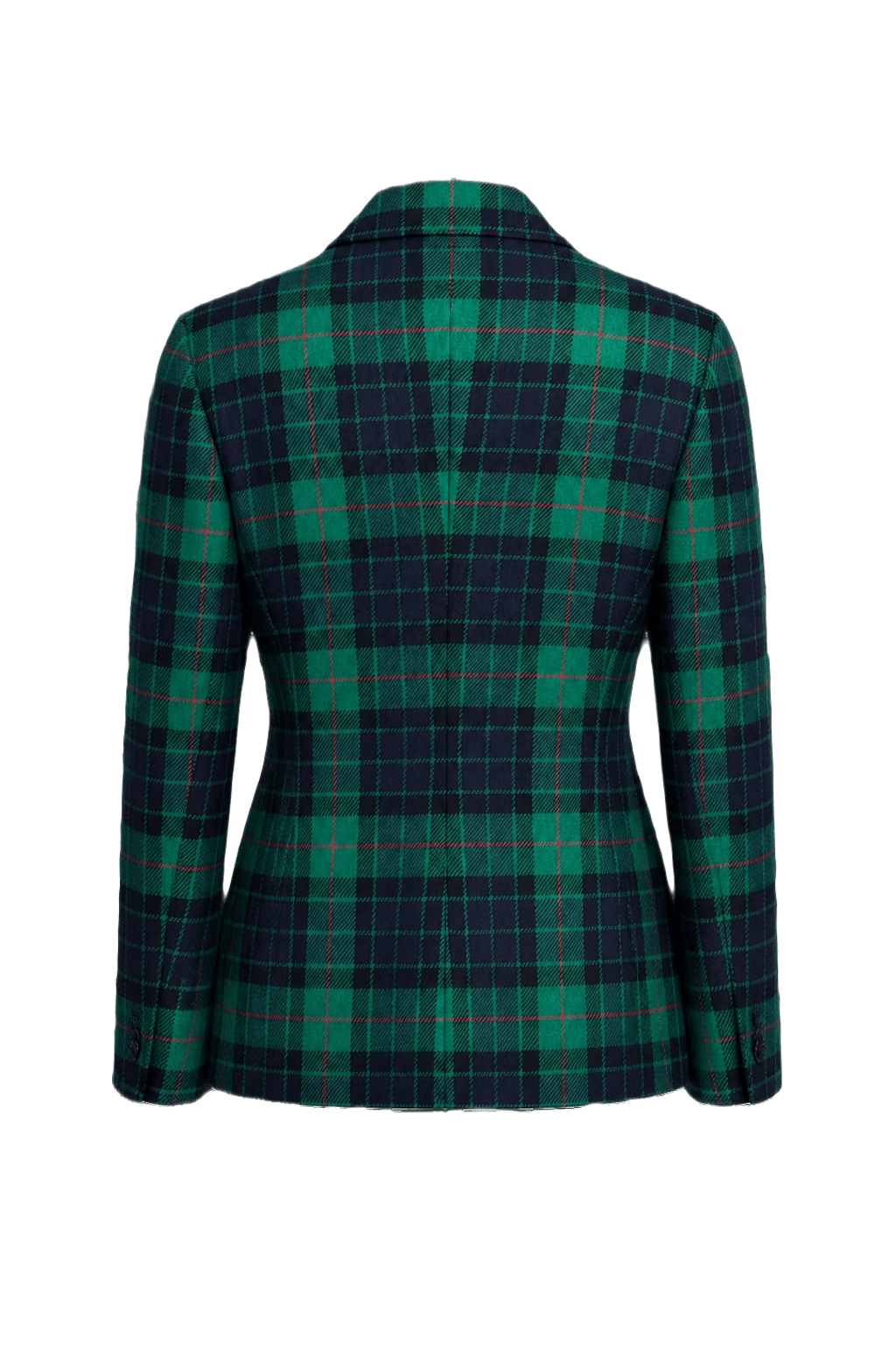 1970s Green Wool Blazer - Back View