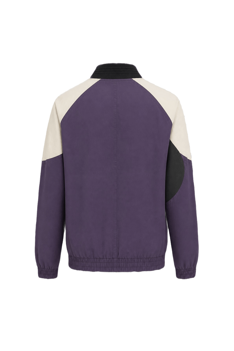 1980s Purple Cotton Blend Jacket - Back View
