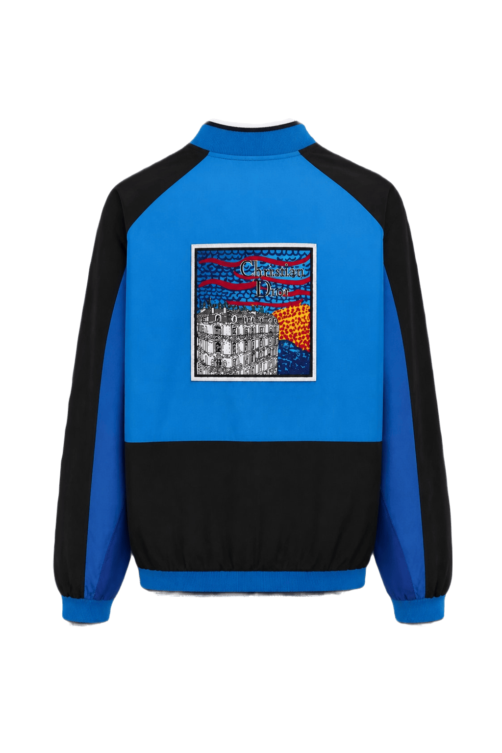 1980s Turquoise Nylon Jacket - Back View