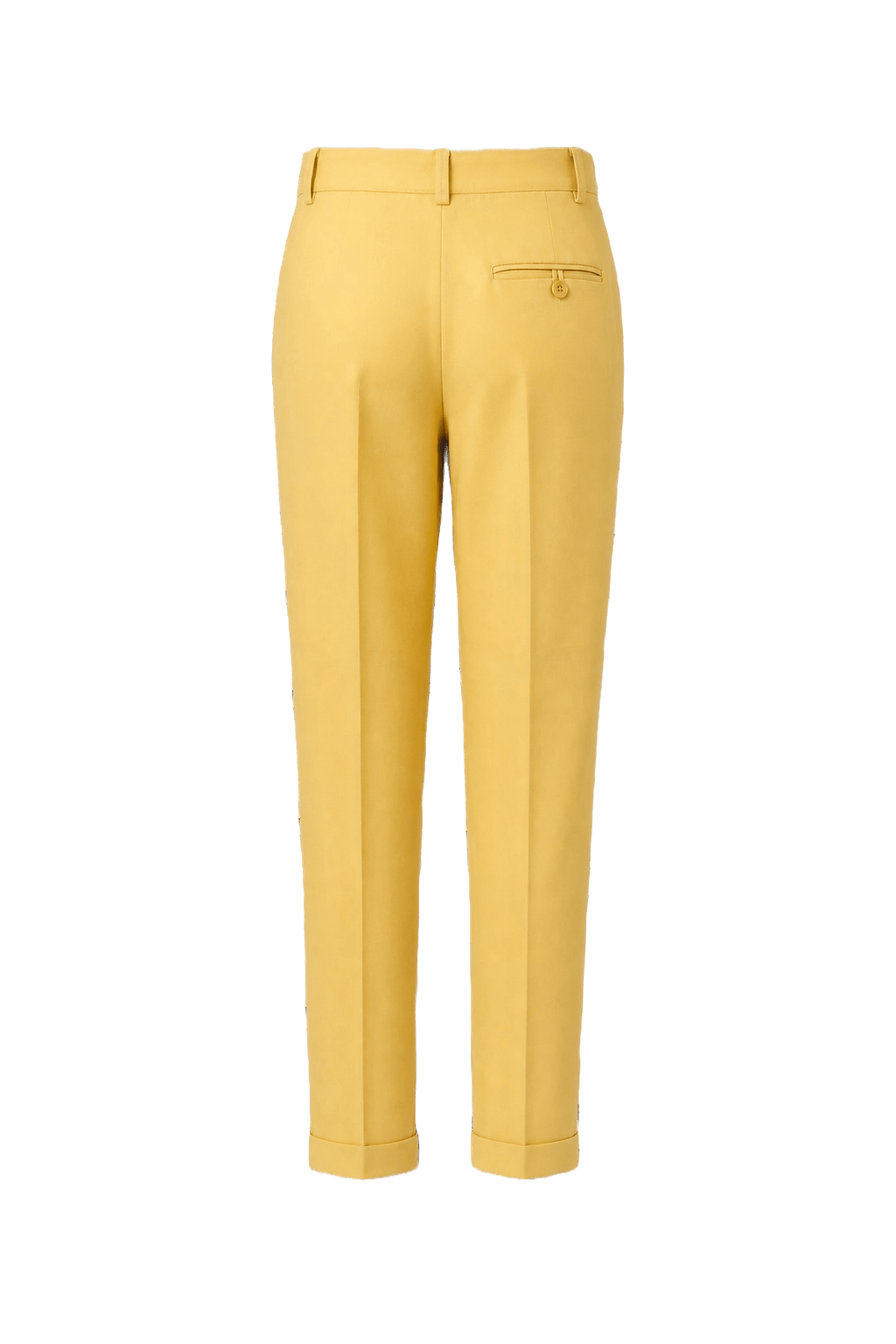 1990s Yellow Cotton Blend Trousers - Back View