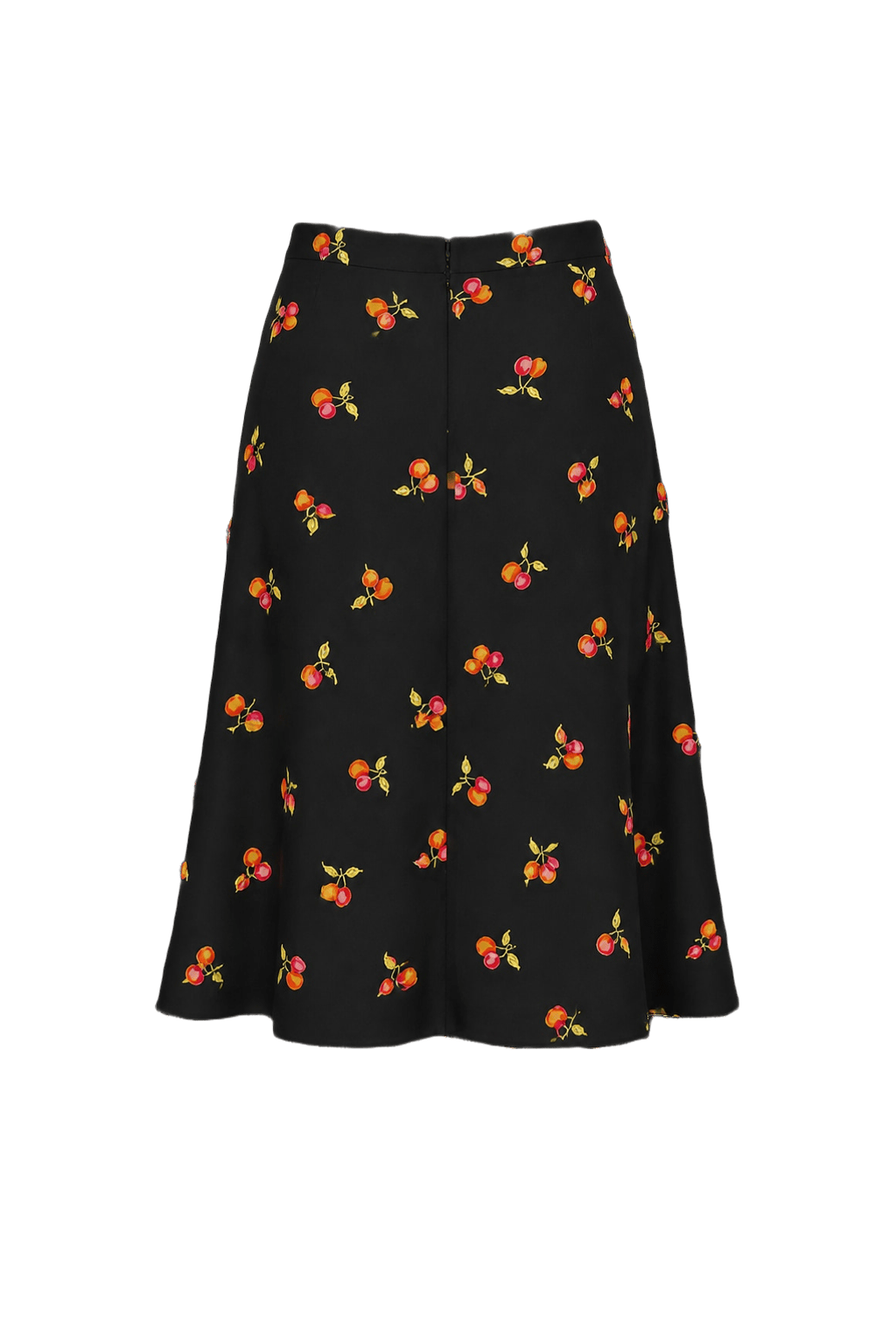 1990s Black Polyester Blend Skirt - Back View