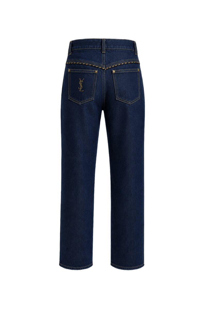 1990s Dark Blue Denim Jeans - Back View