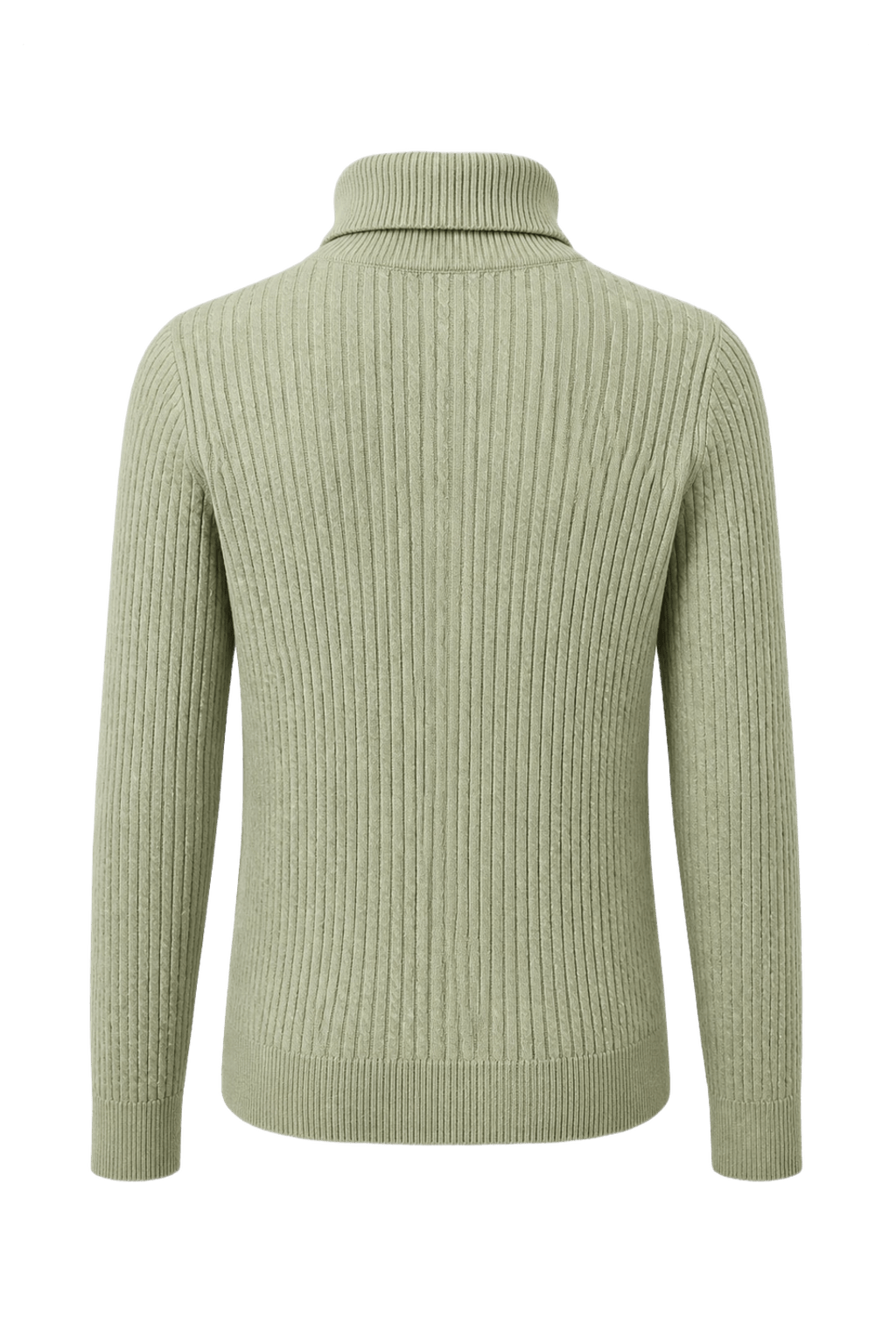 1990s Light Olive Green Wool Sweater - Back View